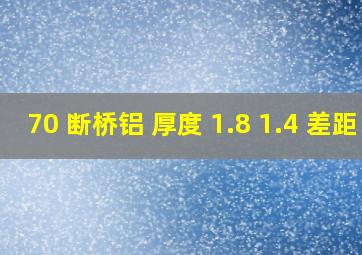 70 断桥铝 厚度 1.8 1.4 差距